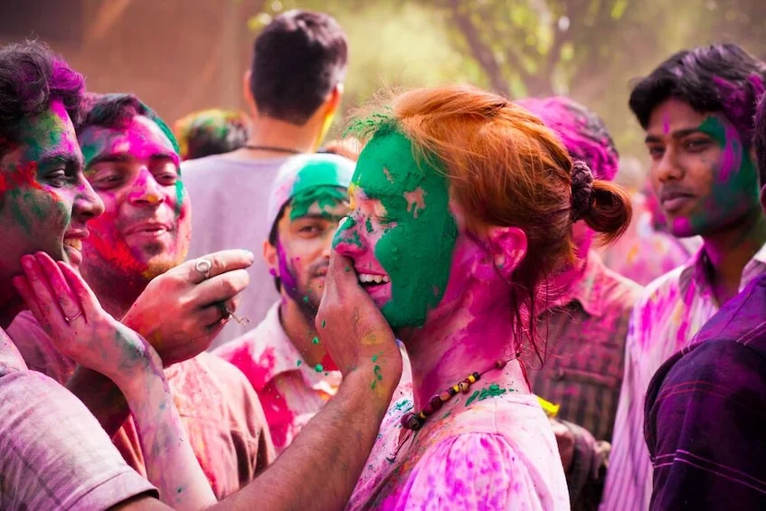 Golden Triangle with Holi
