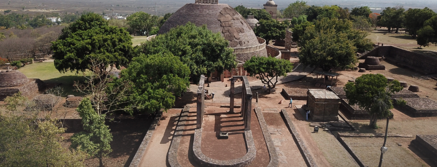 Monastery ruins in Sanchi