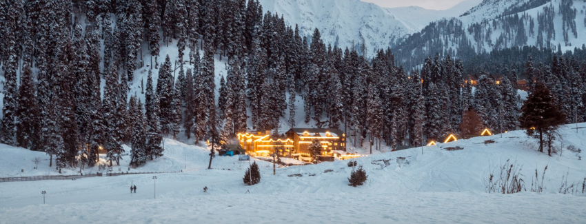 Gulmarg Gondola overlooking Gulmarg Meadow of Flowers