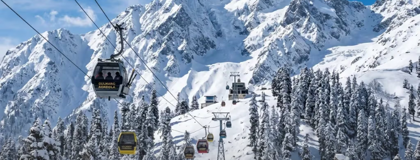 Blue-painted lanes of Gulmarg old city