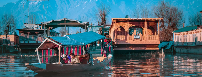 Blue-painted lanes of Pahalgam old city